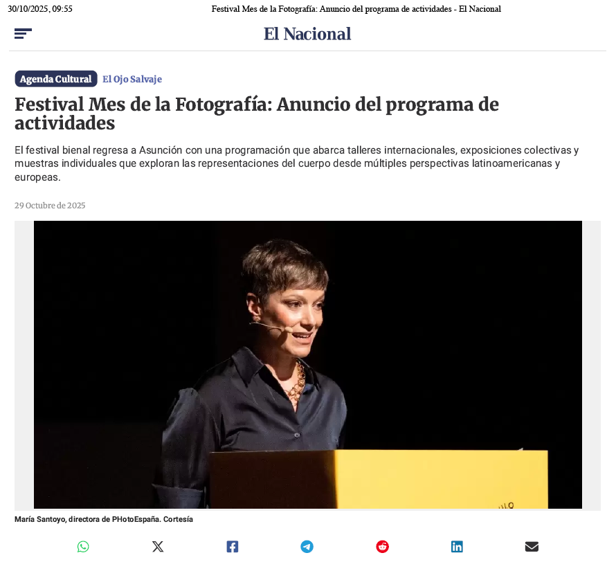 10-29-2025 - Festival Mes de la Fotografía_ Anuncio del programa de actividades - El Nacional